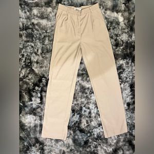 Cotton suit straight leg pants